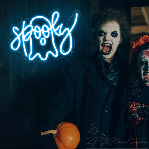Spooky Ghost Halloween LED Neon Sign by LEDNeon's  - Transform your space with Halloween LED Neon Sign