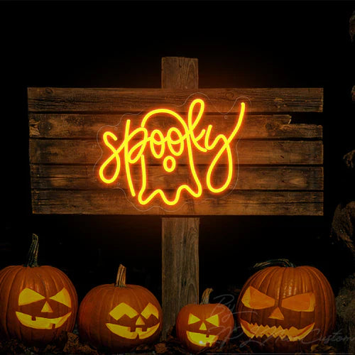 Spooky Ghost Halloween LED Neon Sign by LEDNeon's '- Transform your space with Halloween LED Neon Sign