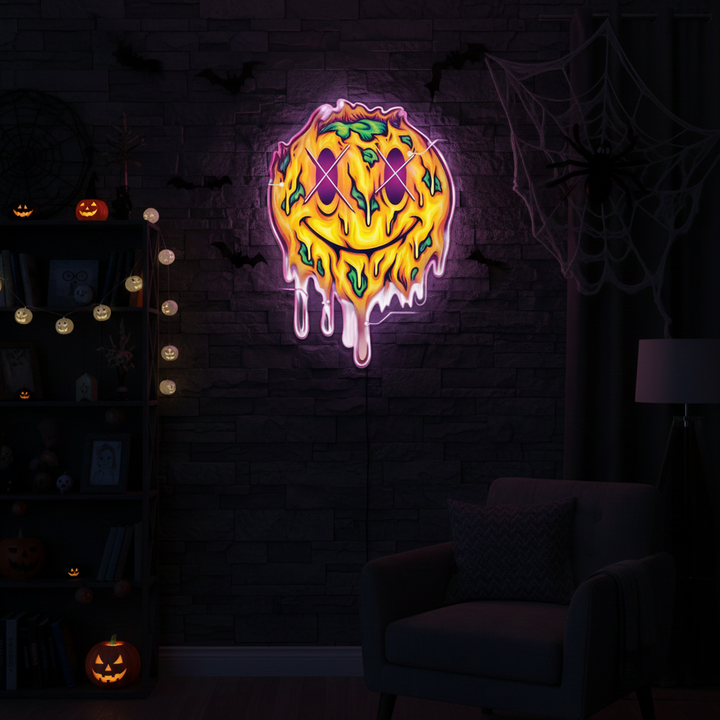 Spooky Monster UV Light Neon Sign By LEDNeons - glowing in spooky green and purple