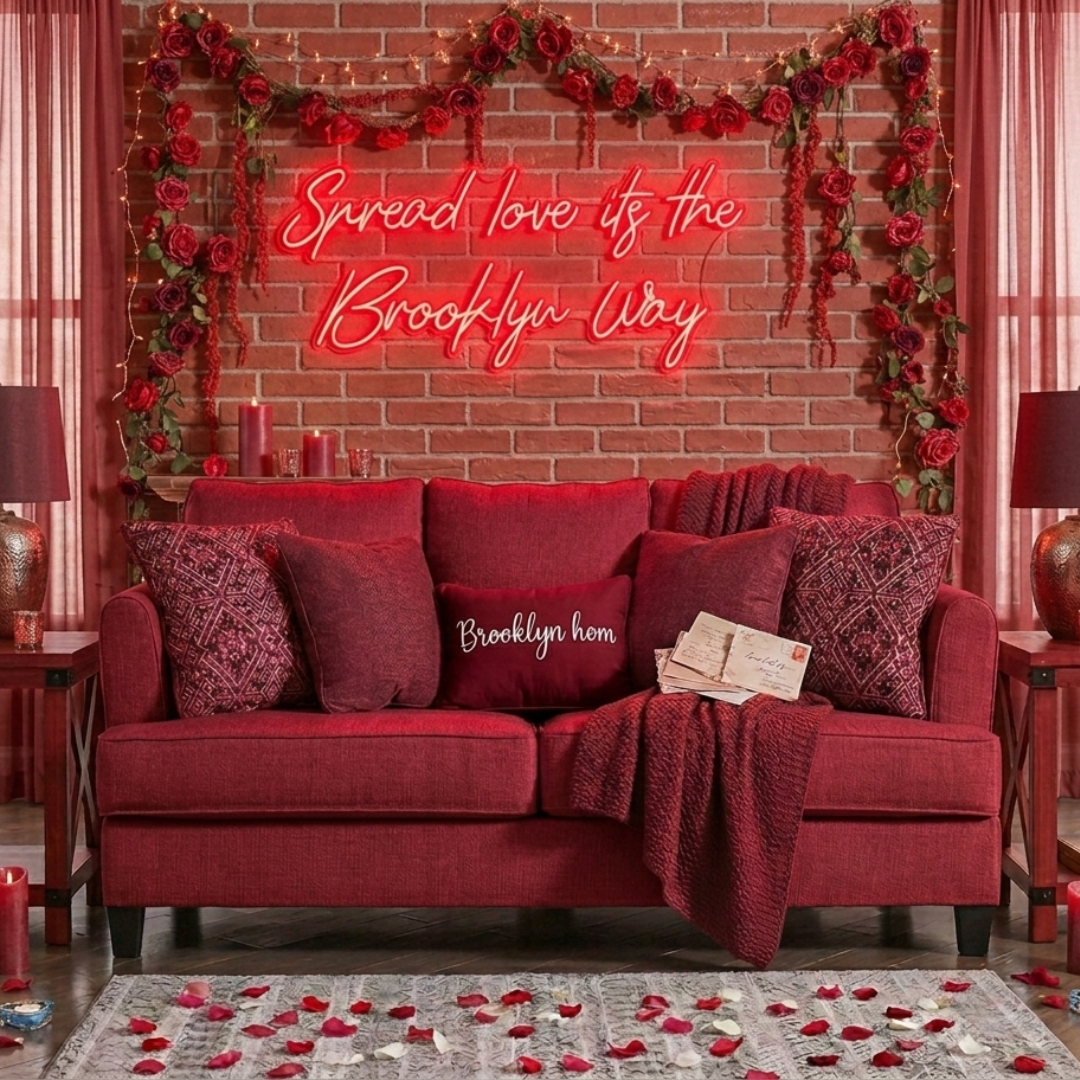 Spread Love It's The Brooklyn Way Valentine's Day LED Neon Sign by LEDNeons 