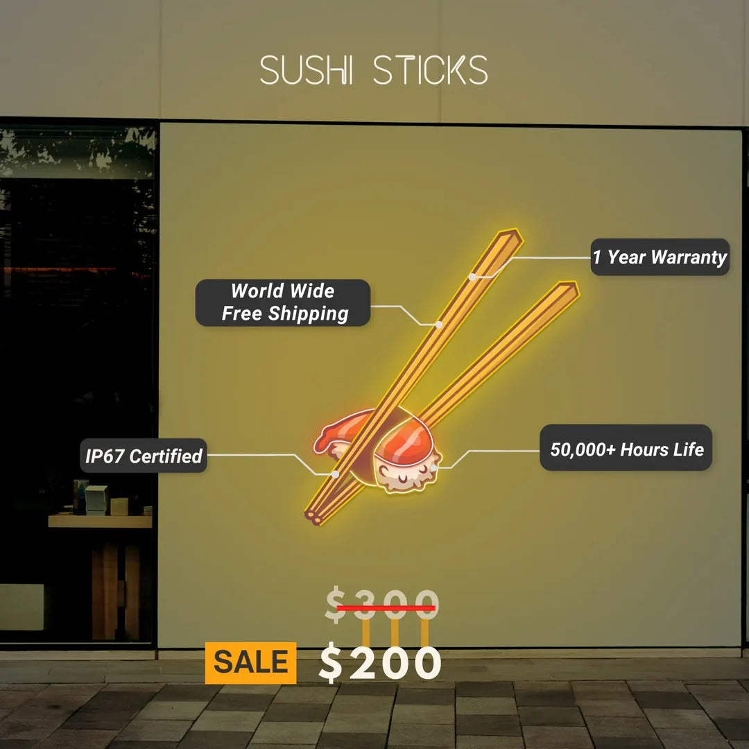 Sushi UV Light Neon Artwork Benefits by LedNeons.com 