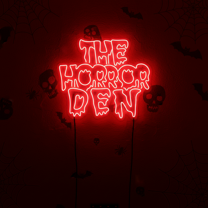 THE HORROR DEN Halloween LED Neon Sign by LEDNeons