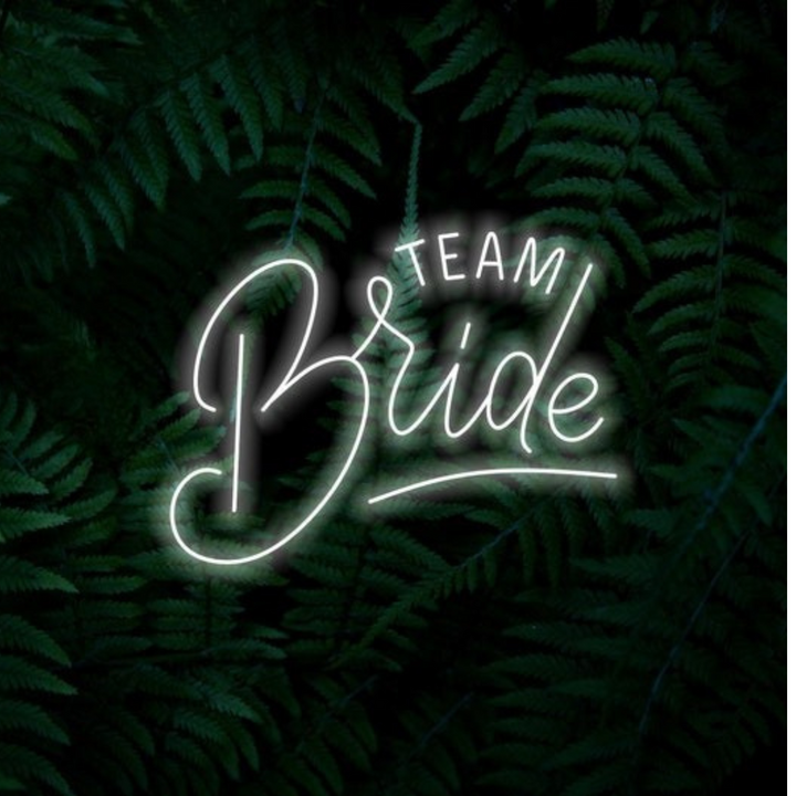 Team Bride Wedding LED Neon Sign By LEDNeons - Cool White 