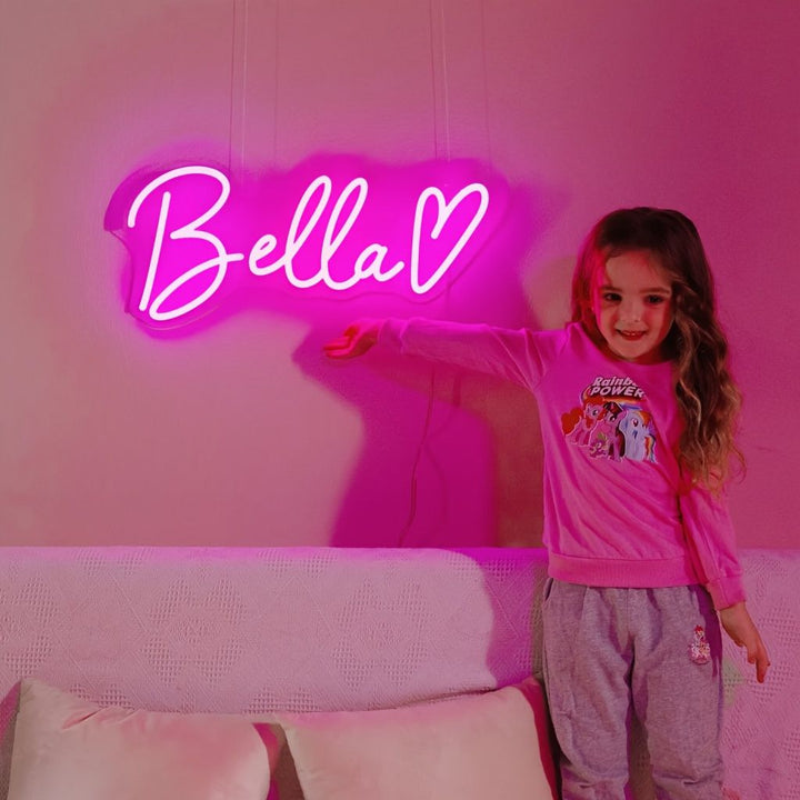 The Bella Name LED Neon Sign by LEDNeons 