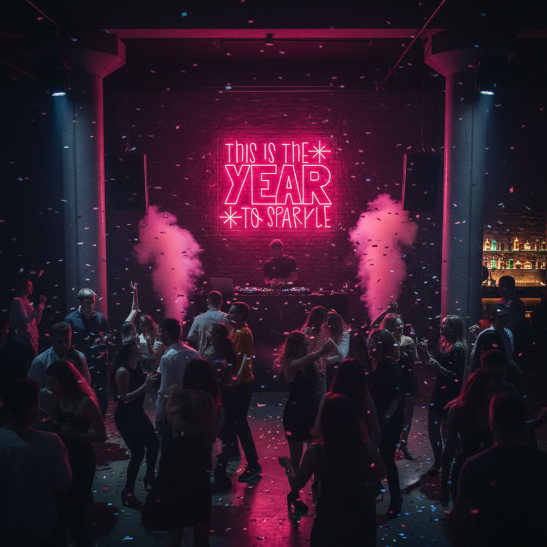This Is the Year to Sparkle Neon Sign by LEDNeons – Motivational LED wall décor for celebrations and interiors