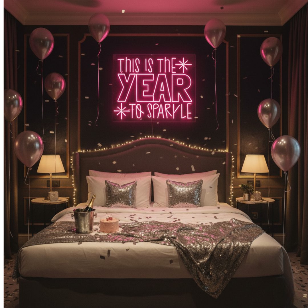 This Is the Year to Sparkle Neon Sign by LEDNeons – Motivational LED wall décor for celebrations and interiors
