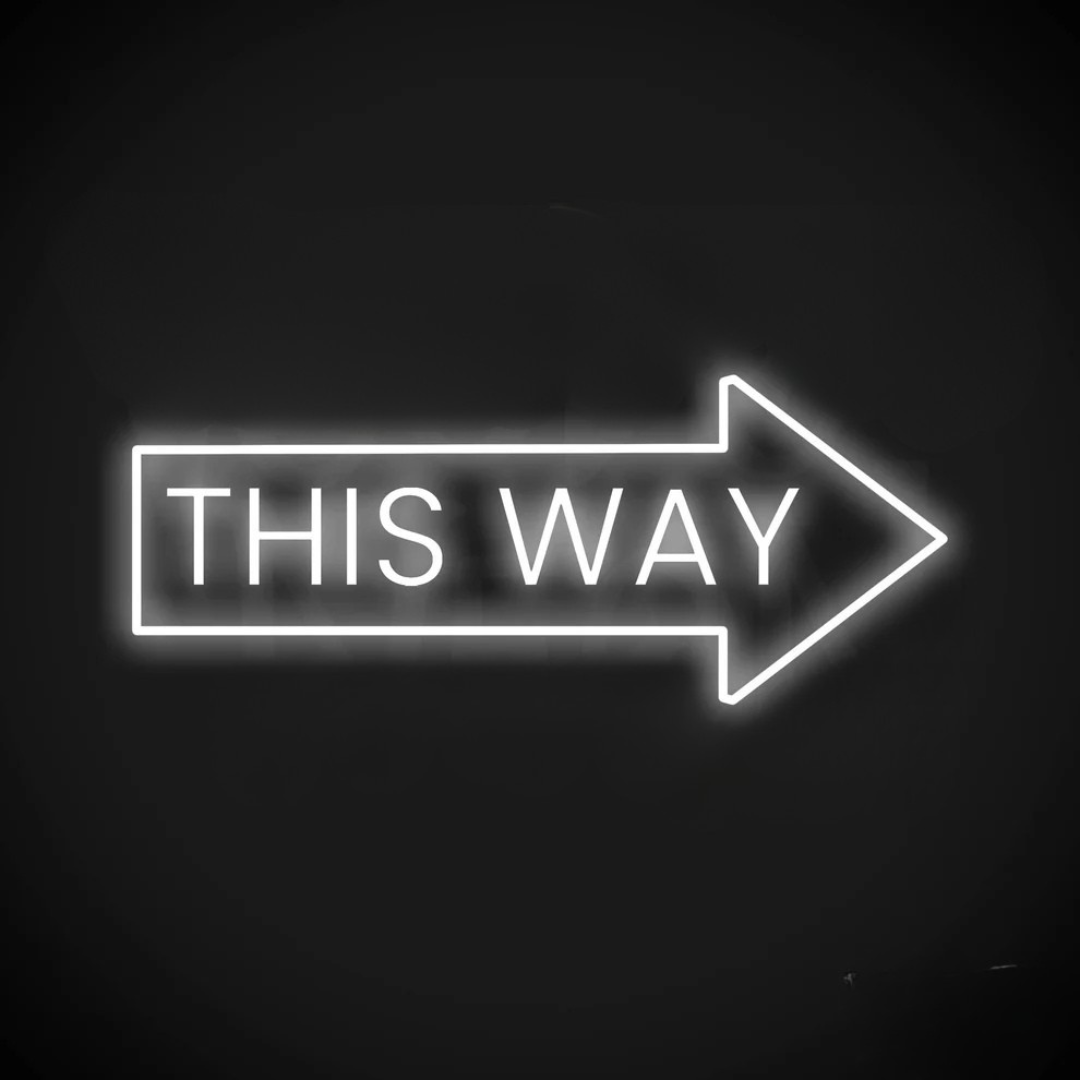 This Way Arrow” Business Neon Sign by LEDNeons - Guide Your Customers with this bright Neon sign 