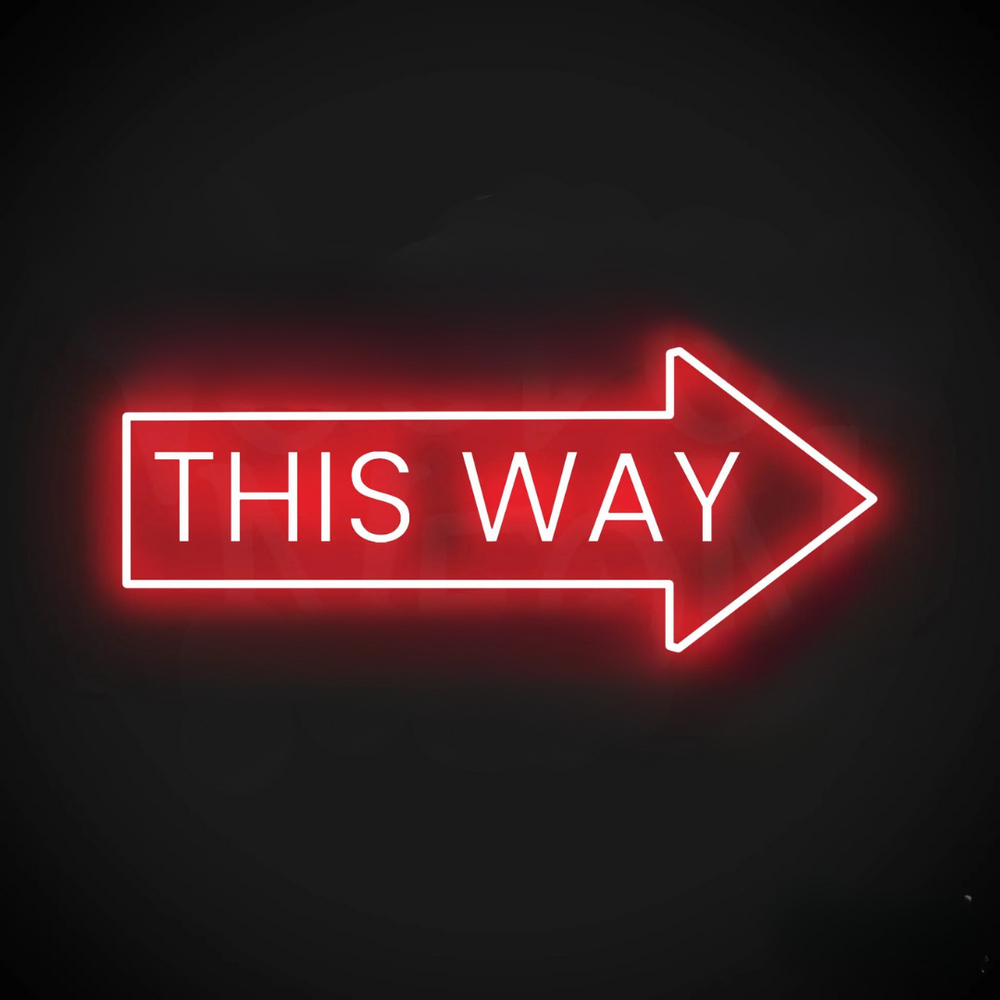 This Way Arrow” Business Neon Sign by LEDNeons - Guide Your Customers with this bright Neon sign 