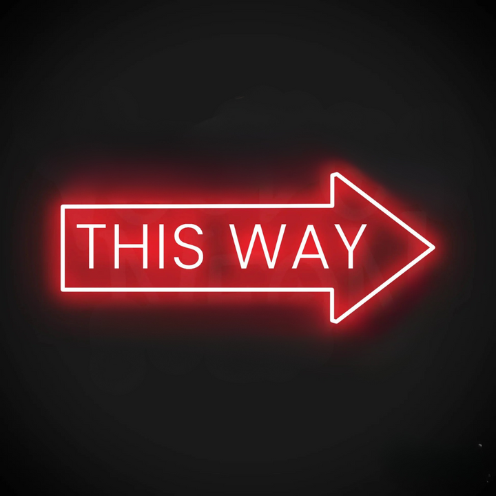 This Way Arrow” Business Neon Sign by LEDNeons - Guide Your Customers with this bright Neon sign 