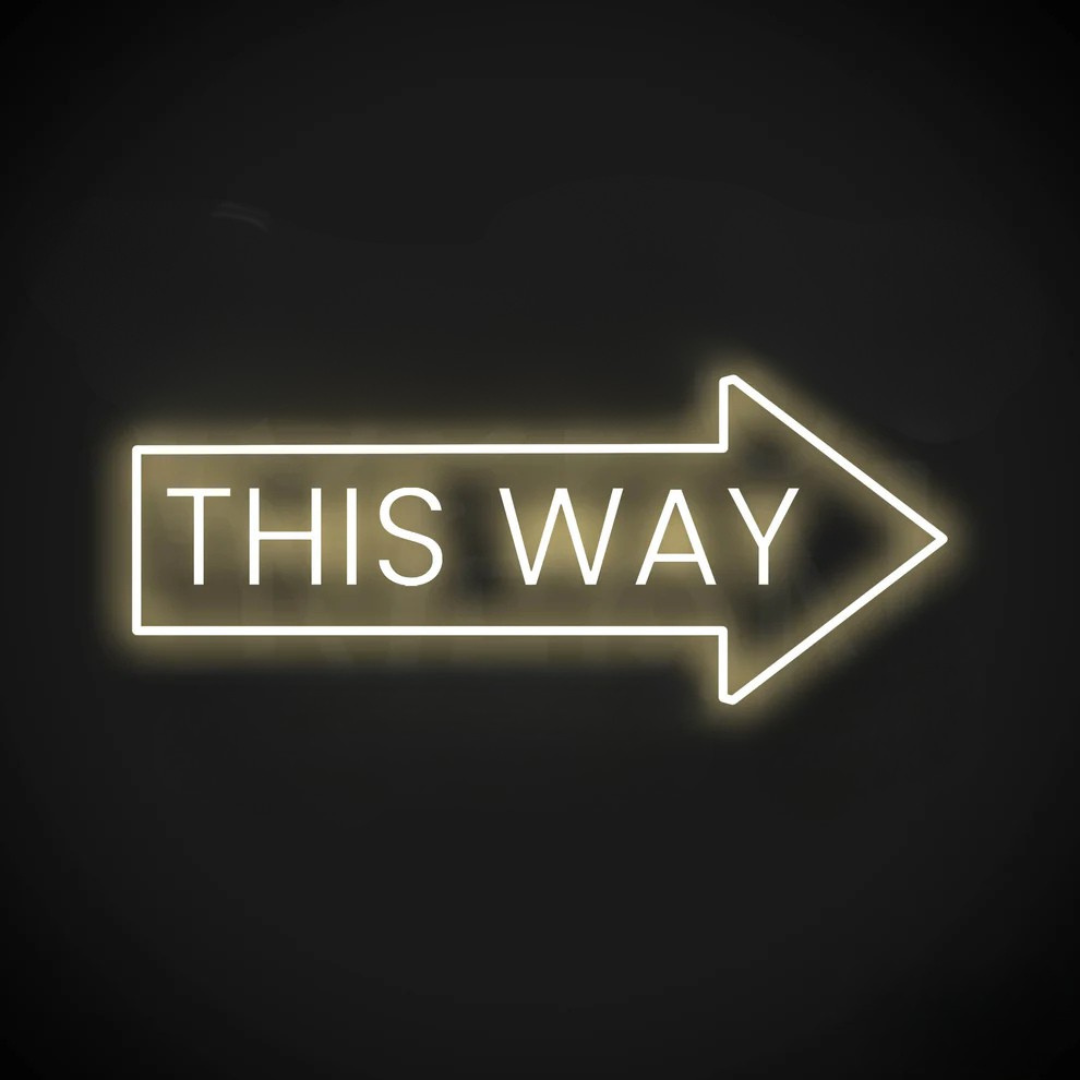 This Way Arrow” Business Neon Sign by LEDNeons - Guide Your Customers with this bright Neon sign 