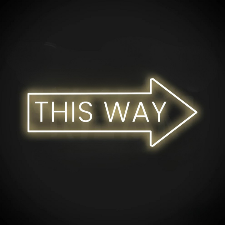 This Way Arrow” Business Neon Sign by LEDNeons - Guide Your Customers with this bright Neon sign 