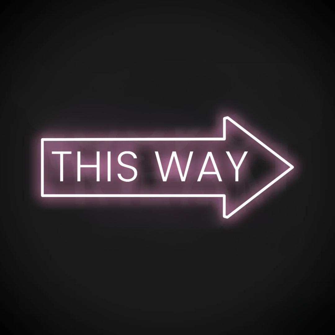 This Way Arrow” Business Neon Sign by LEDNeons - Guide Your Customers with this bright Neon sign 
