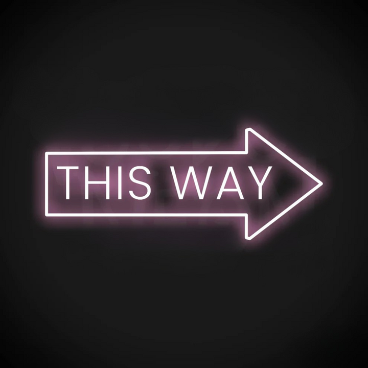 This Way Arrow” Business Neon Sign by LEDNeons - Guide Your Customers with this bright Neon sign 