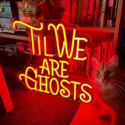 Till We Are Ghost Halloween LED Neon Sign by LEDNeons - Yellow