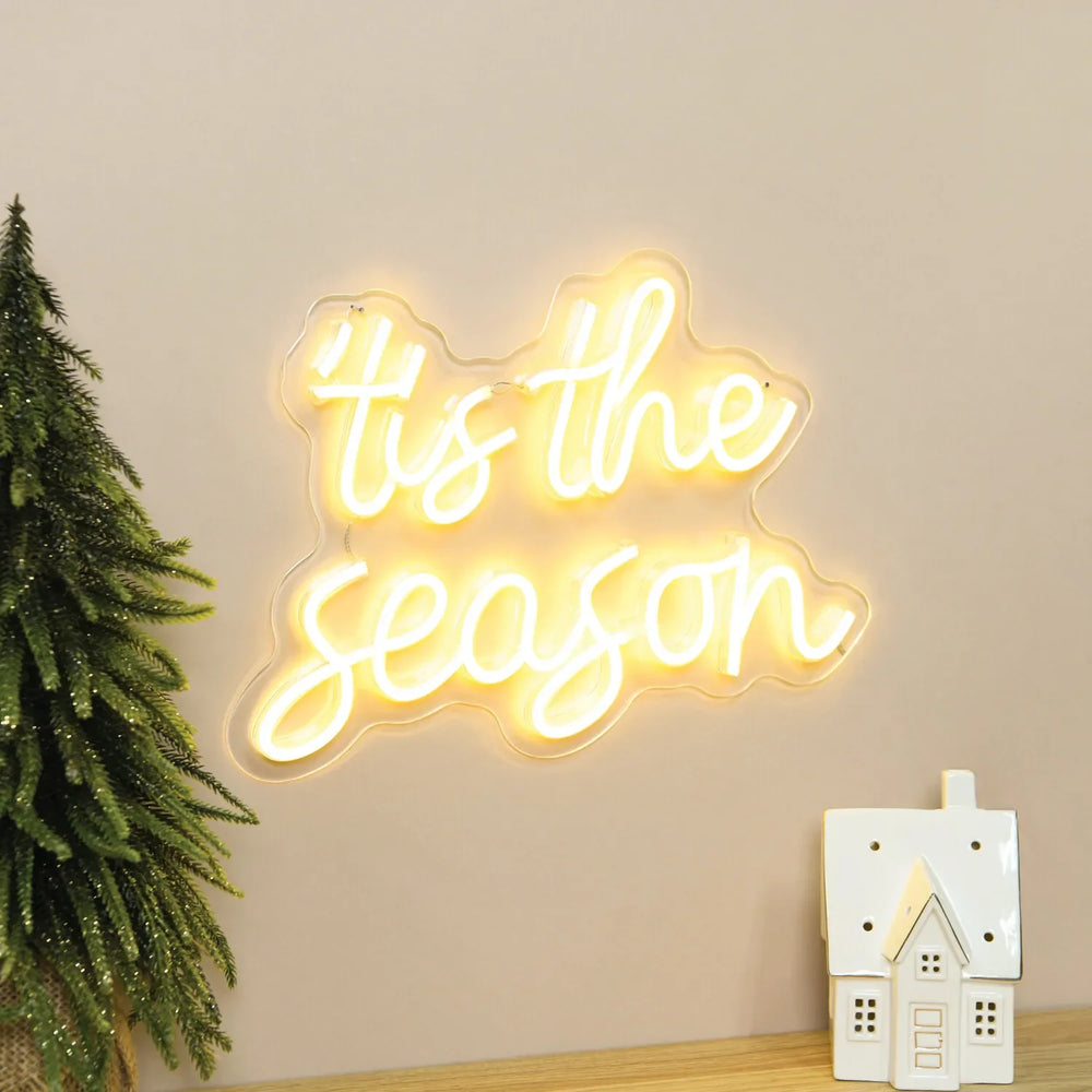 Tis The Season Merry Christmas Neon Sign by LEDNeons  - light on