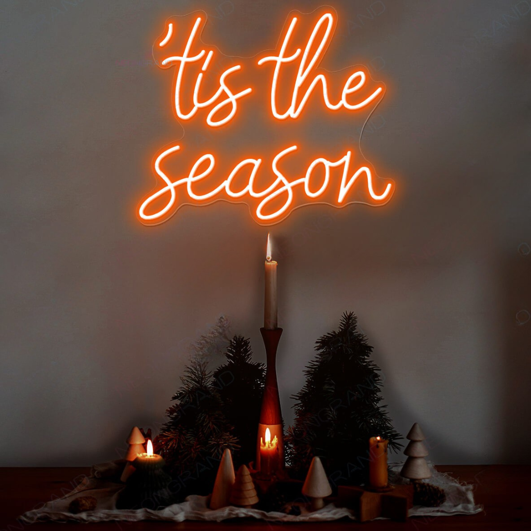 Tis The Season Merry Christmas Neon Sign by LEDNeons 