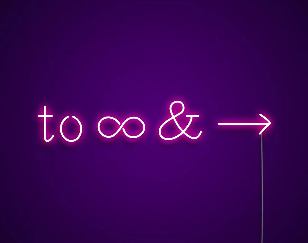 To Infinity and Beyond Valentine's Day LED Neon Sign by LEDNeons - great for Valentine’s gifts and celebrations