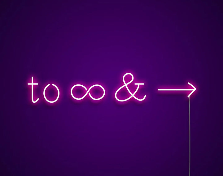 To Infinity and Beyond Valentine's Day LED Neon Sign by LEDNeons - great for Valentine’s gifts and celebrations