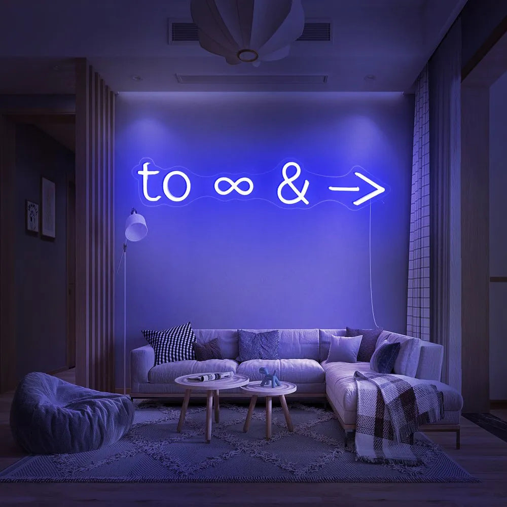 To Infinity and Beyond Valentine's Day LED Neon Sign by LEDNeons - great for Valentine’s gifts and celebrations