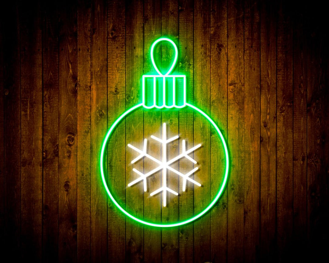 Tree Ornament Neon Sign by LEDNeons - Radiating with bright neon colors perfect for Christmas celebrations.