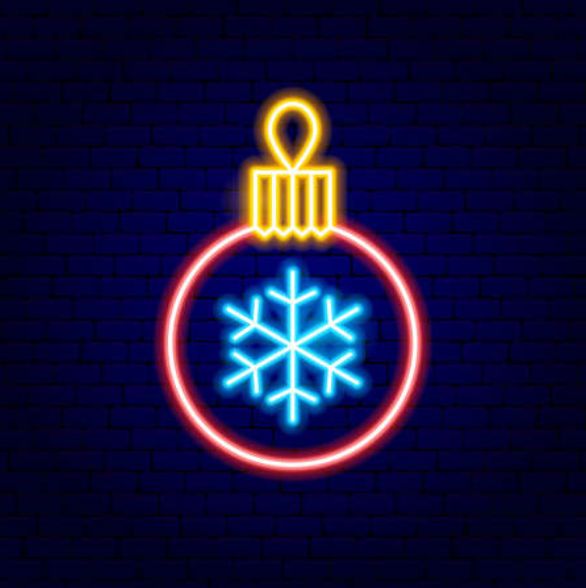 Tree Ornament Neon Sign by LEDNeons - Radiating with bright neon colors perfect for Christmas celebrations.