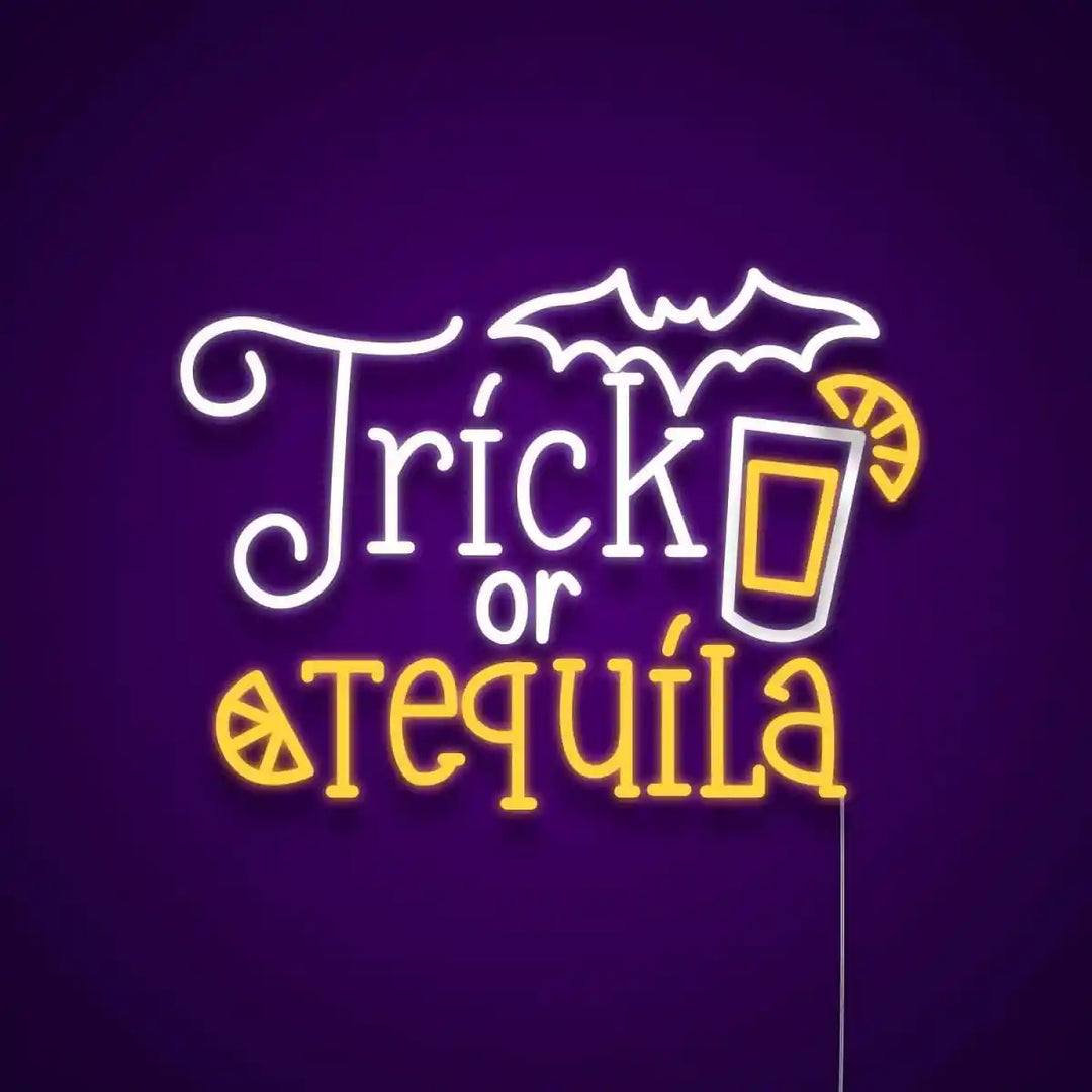 Trick Or Tequila Halloween LED Neon Sign by LEDNeons - Dark theme