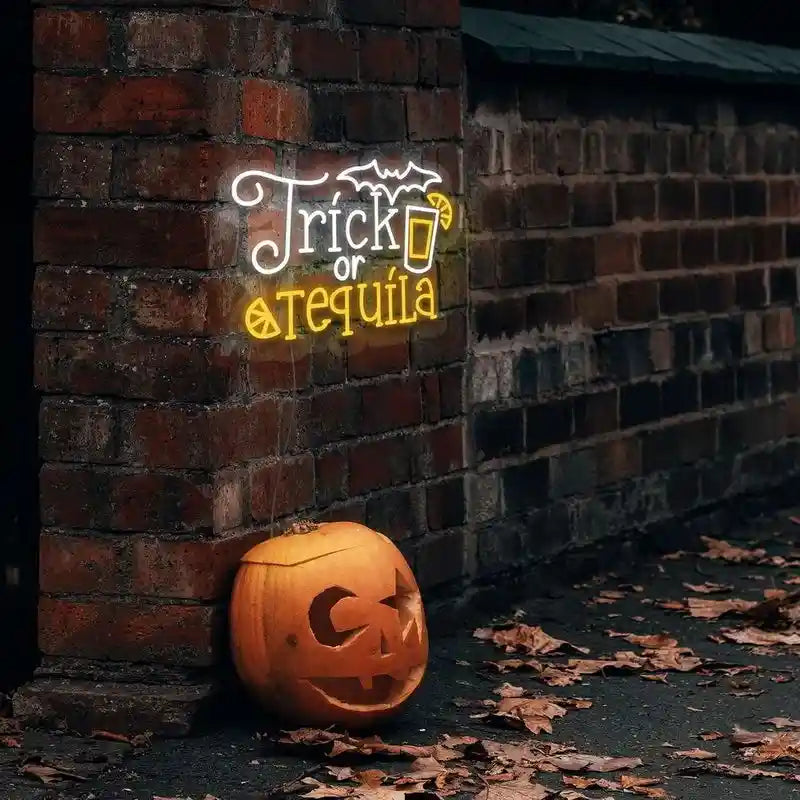 Trick Or Tequila Halloween LED Neon Sign by LEDNeons - Outdoor