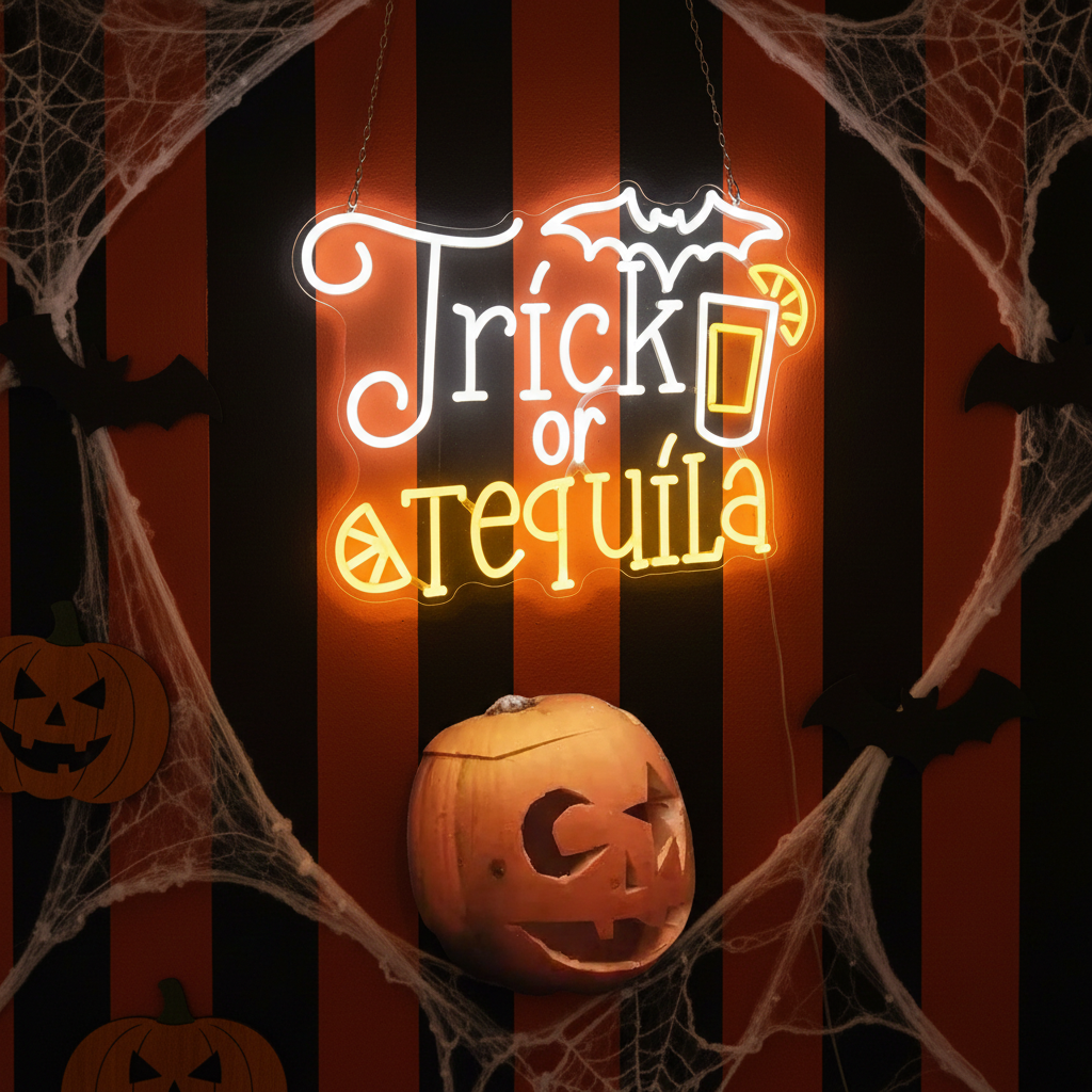 Trick Or Tequila Halloween LED Neon Sign by LEDNeons - Indoor  