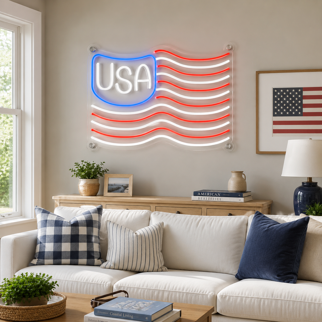 USA Flag LED Neon Sign