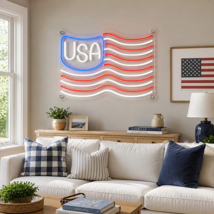 USA Flag LED Neon Sign