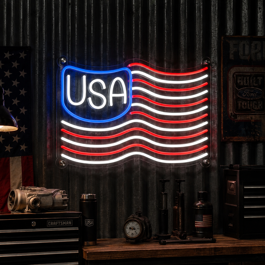 USA Flag LED Neon Sign