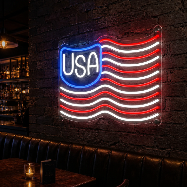 USA Flag LED Neon Sign