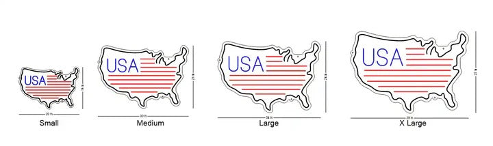 USA Map Neon Sign for Home by LedNeons.com- All