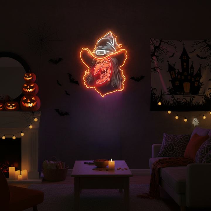 Scary Face Halloween LED Neon Sign