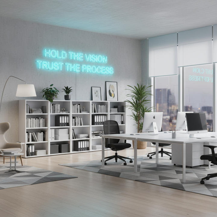 Hold The Vision Trust The Process Neon Sign