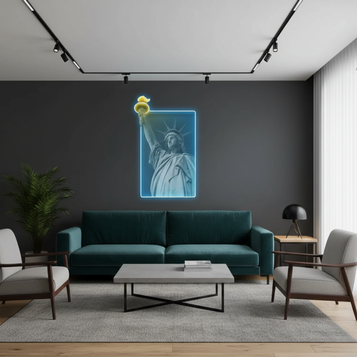 Liberty Enlightening the World UV Art LED Neon Sign
