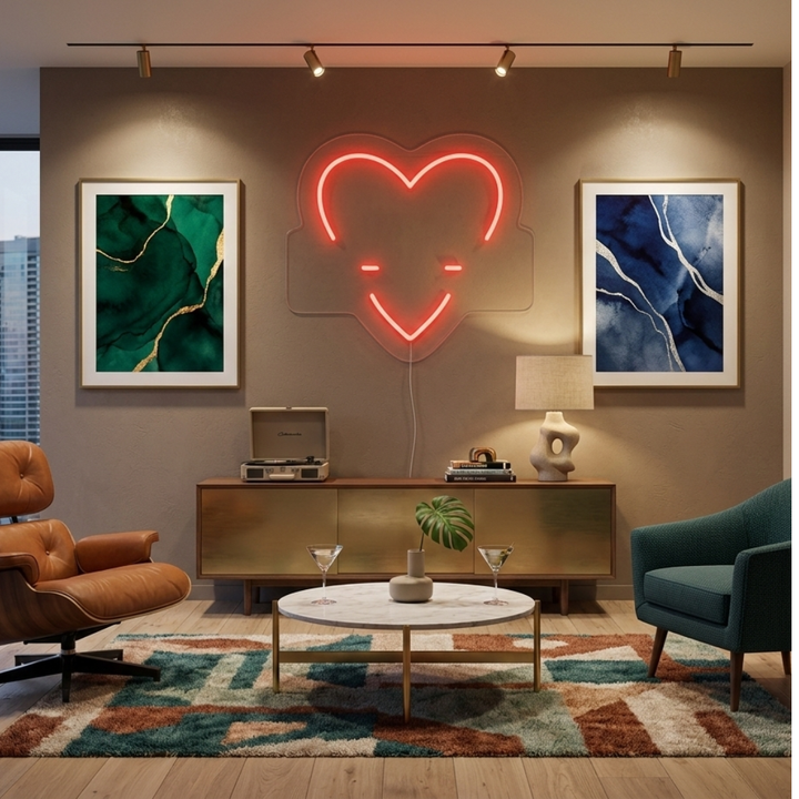 Personalized Date Heart Valentine's Day Neon Sign