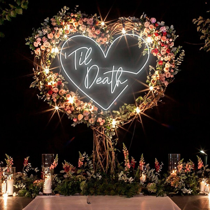 Till Death Neon Sign - The Vibe of Love