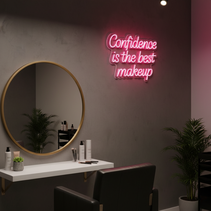 Confidence Is the Best Makeup Neon sign