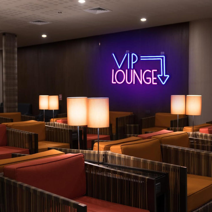 VIP Lounge" Neon sign by LEDNeons - Bright neon sign indicating an exclusive and luxurious area.