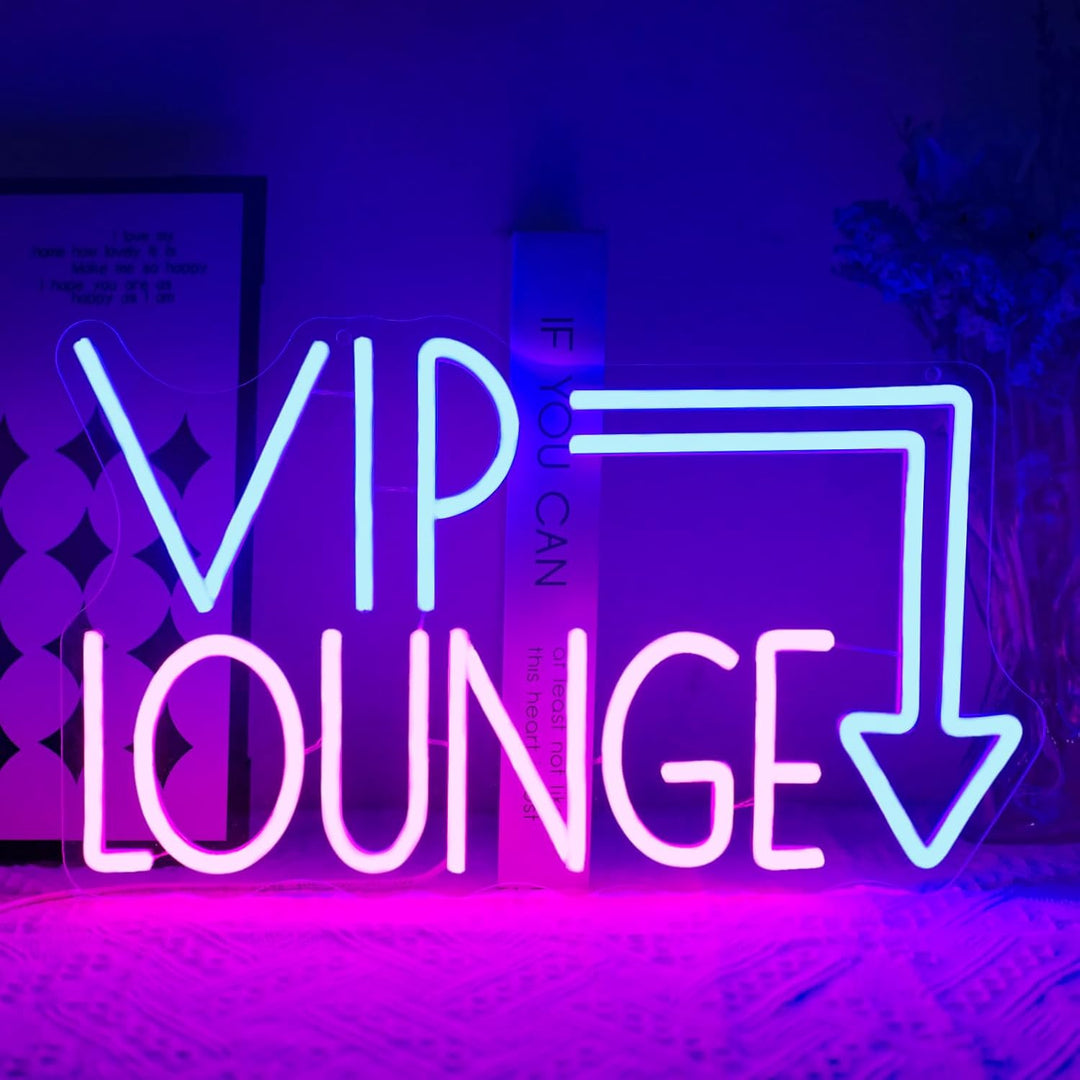 VIP Lounge" Neon sign by LEDNeons - Bright neon sign indicating an exclusive and luxurious area.