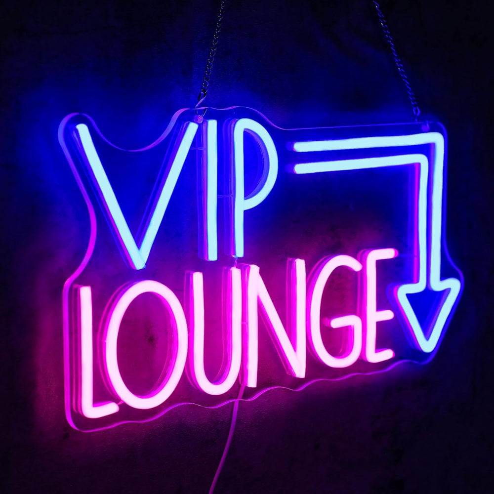 VIP Lounge" Neon sign by LEDNeons - Bright neon sign indicating an exclusive and luxurious area.
