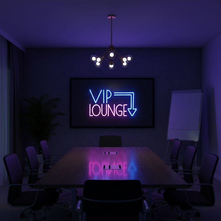 VIP Lounge" Neon sign by LEDNeons - Bright neon sign indicating an exclusive and luxurious area.