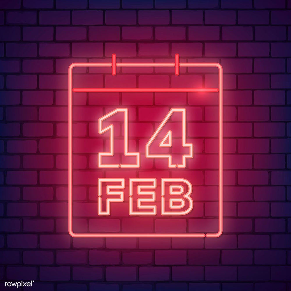 Valentine's Day Date Neon Sign by LEDNeons – Celebrate love with this charming neon design.
