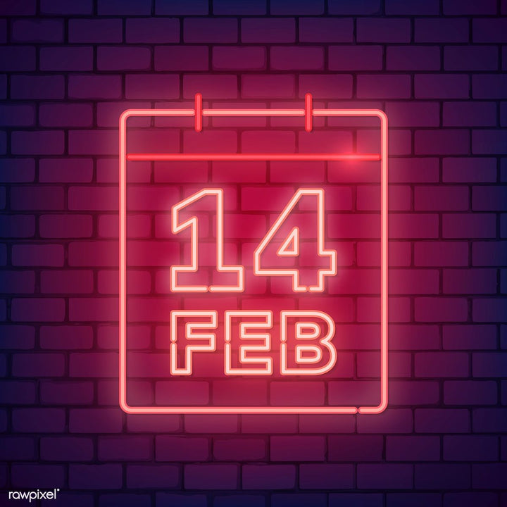 Valentine's Day Date Neon Sign by LEDNeons – Celebrate love with this charming neon design.