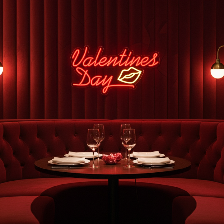 Valentine's Day Lip Neon Sign by LEDNeons – A romantic and fun neon design for your space. 
