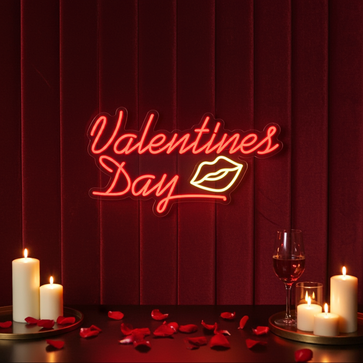 Valentine's Day Lip Neon Sign by LEDNeons – A romantic and fun neon design for your space. 