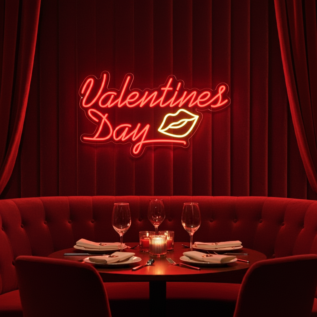 Valentine's Day Lip Neon Sign by LEDNeons – A romantic and fun neon design for your space.