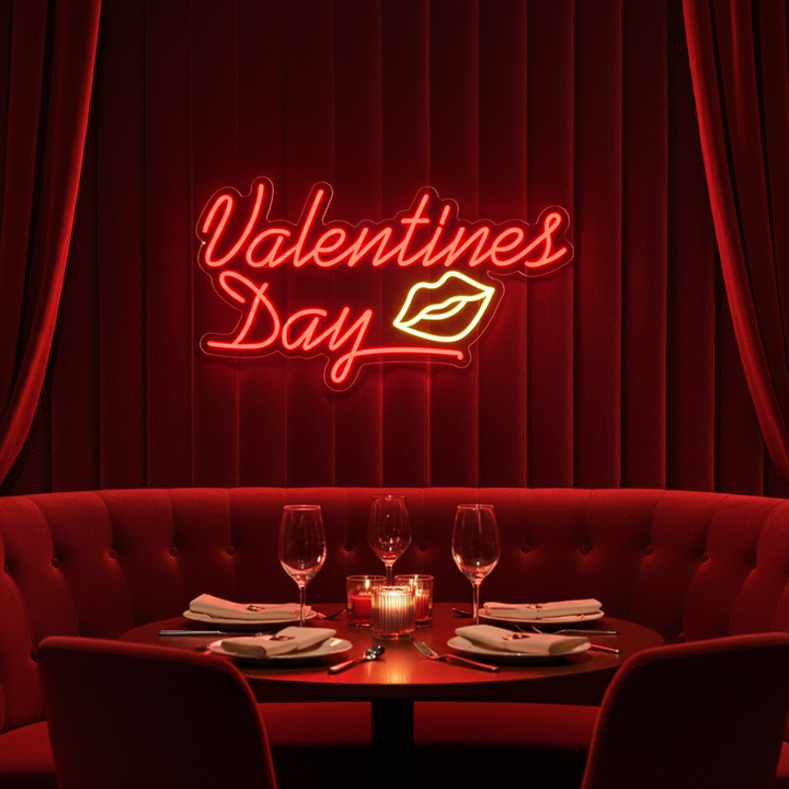 Valentine's Day Lip Neon Sign by LEDNeons – A romantic and fun neon design for your space.
