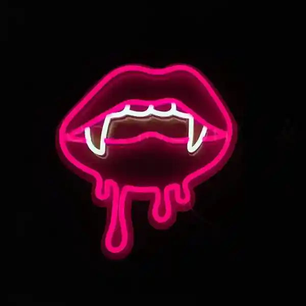 Vampire Lips Halloween LED Neon Sign by LEDNeon's - Transform your space with Halloween LED Neon Sign